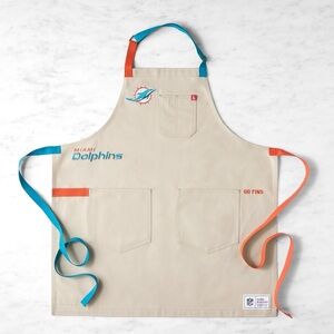 NWT! NFL x Hedley & Bennett Essential Apron Miami Dolphins Version Retail $169